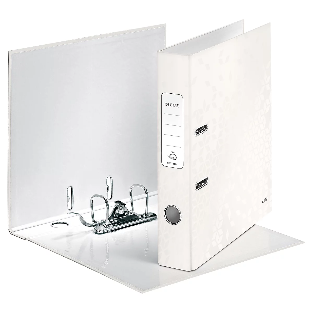 Classeur à levier WOW 1006 LEITZ®, format A4, l. de la tranche 50 mm, blanc