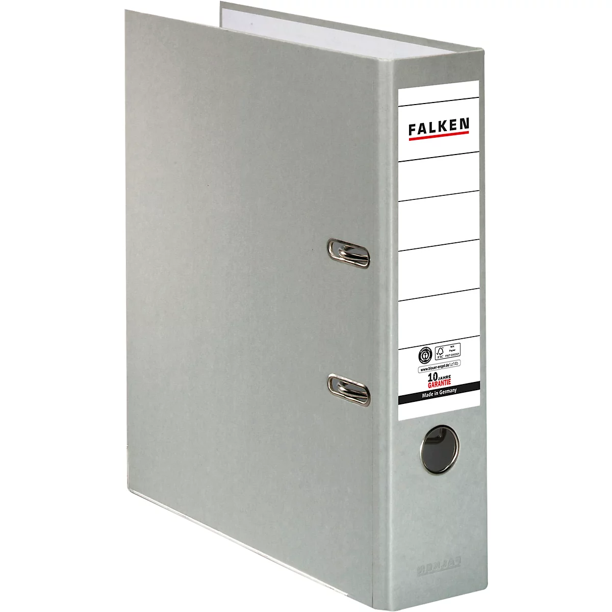 Classeur FALKEN Recycolor, DIN A4, largeur dos 80 mm, gris