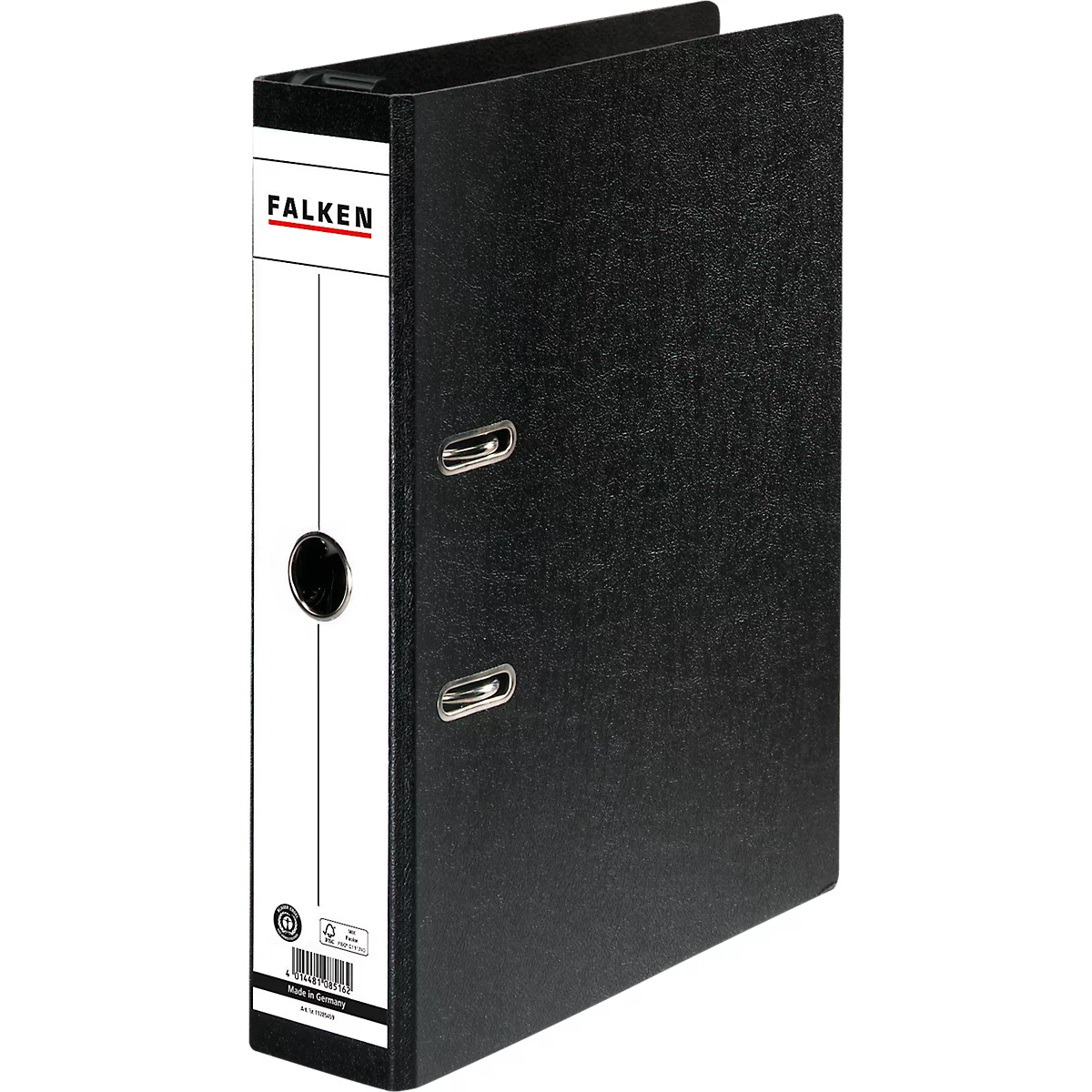 Classeur suspendu Falken, A4, largeur du dos 70 mm, jusqu'à 500 feuilles, mécanisme à levier de qualité, support pivotant suspendu, trou pour les doigts, étiquette au dos, Ange Bleu, carton dur
