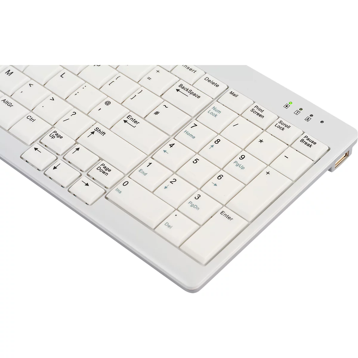 Clavier BakkerElkhuizen UltraBoard 960 V2, QWERTY, avec pavé numérique, USB-C, ergonomique, compact &amp; sans danger pour les yeux, L 146 x l 363 x H 19 mm, gris