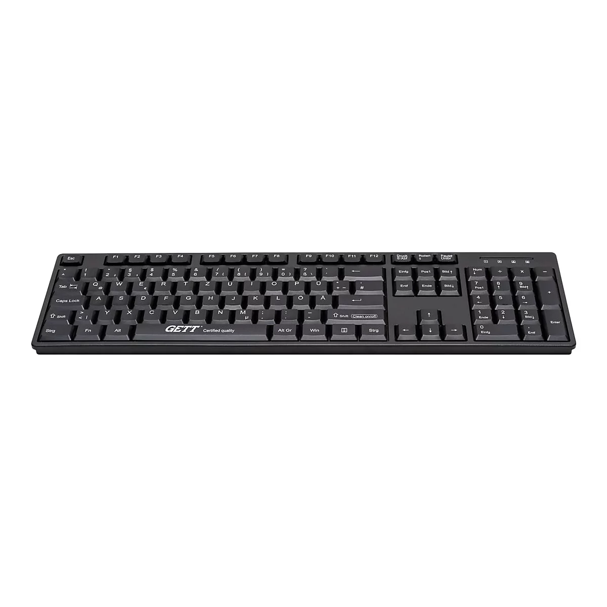 CleanType Easy Basic - Tastatur - Kunststoff, für medizinischen Bereich - waschbar - USB - QWERTY