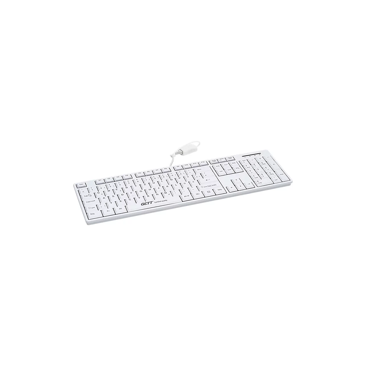 CleanType Easy Basic TKL-105-GCQ-IP68-KGEH-WHITE-USB-DE - Tastatur - USB - Deutsch - weiß