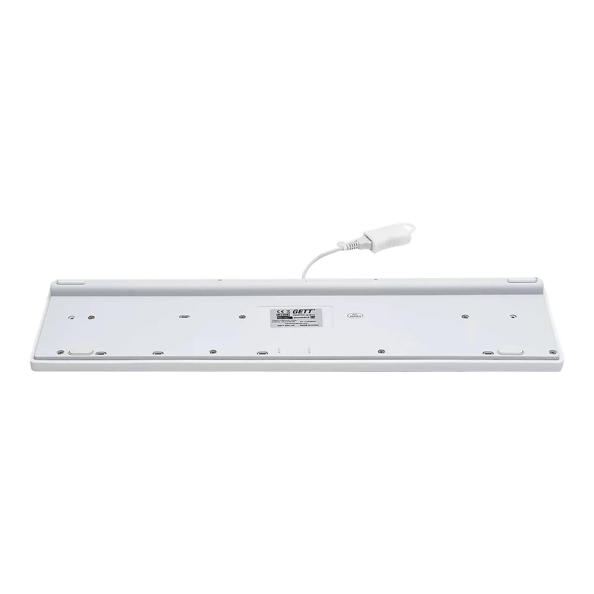 CleanType Easy Protect TKG-105-GCQ-IP68-KGEH-WHITE-USB-US - Tastatur - USB - USA - weiß