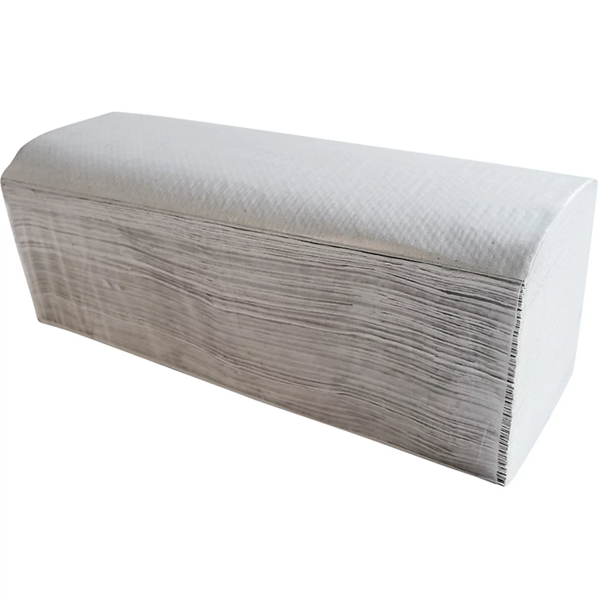 Une pile d'essuie-mains en papier blancs pliés sur un fond neutre.