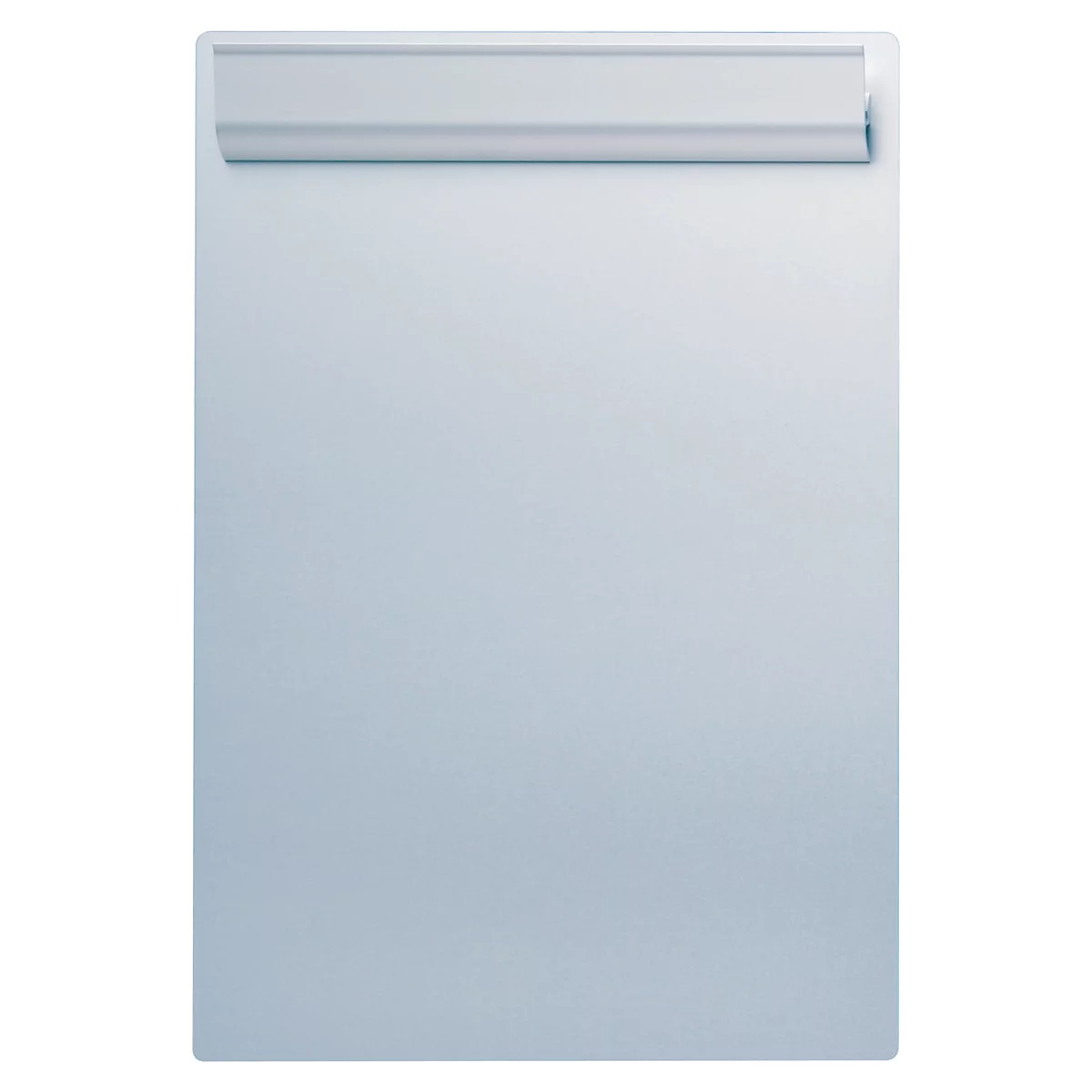 Light blue whiteboard with a silver frame at the top.