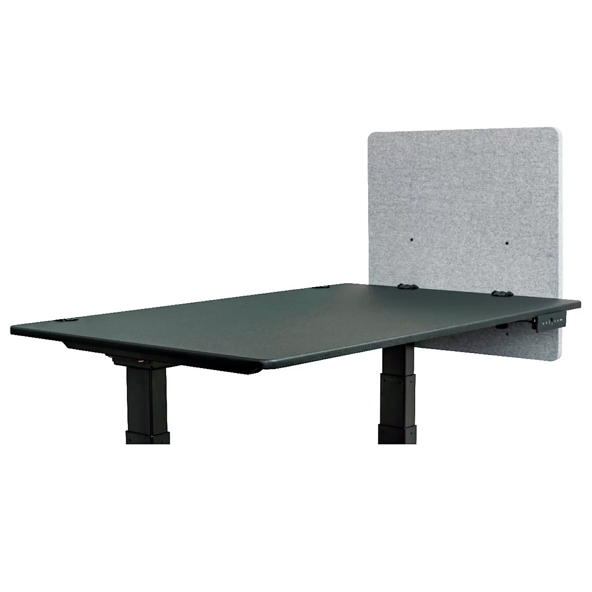 Cloison de bureau Luxor, fixation par agrafes, insonorisation jusqu'à 85 %, env. 3 kg, L 600 x P 20 x H 600 mm, PET &amp; acier, gris clair