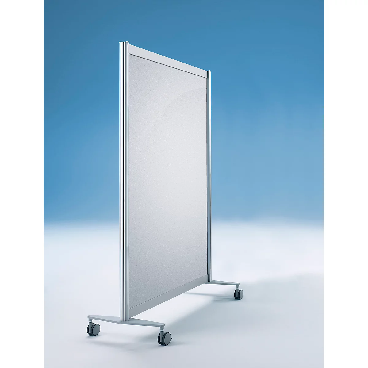 Cloison de séparation basse, L 1000 x H 1380 mm, argent