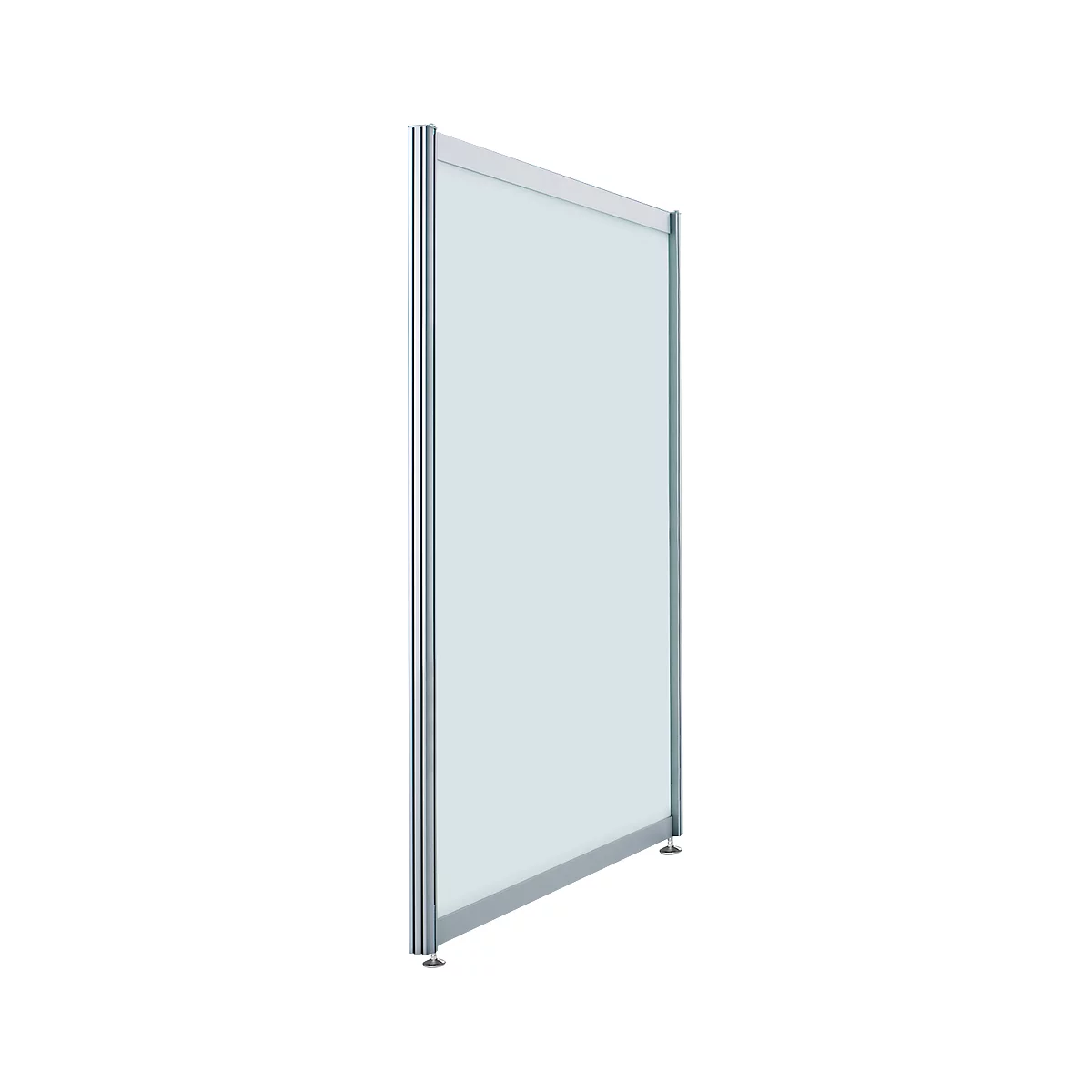 Cloison de séparation basse, L 1000 x H 1380 mm, verre satiné