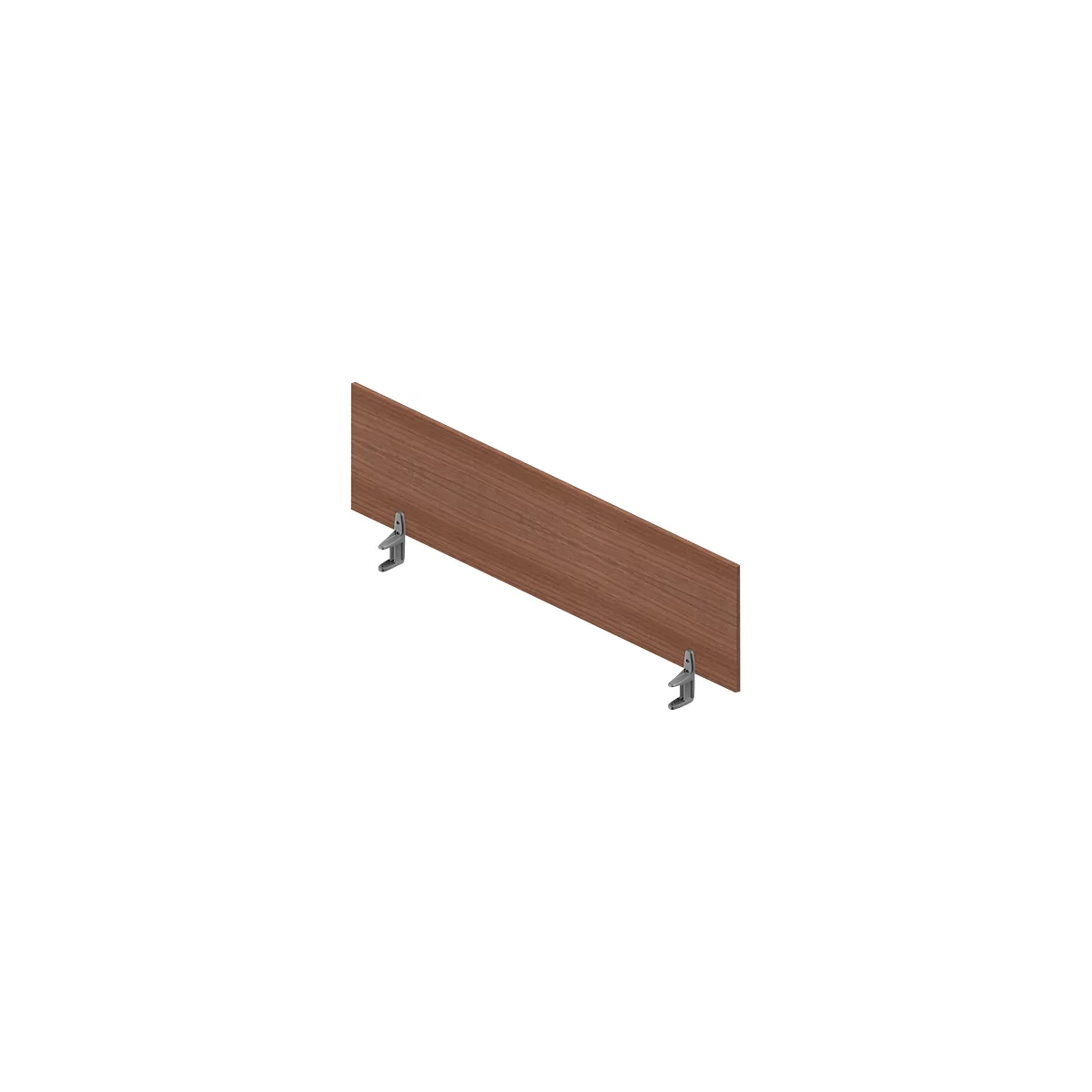 Cloison de séparation de table ARLON-OFFICE - l. 1600 x H 420 mm - noyer Canaletto