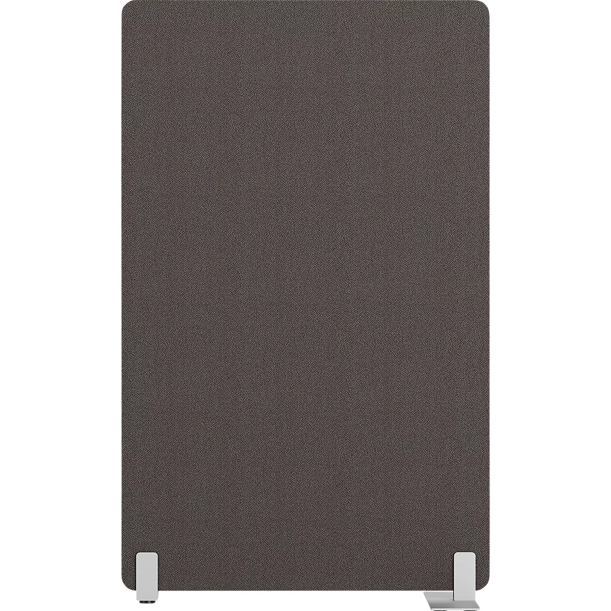 Cloison rectangulaire marron avec pied blanc. Elle se dresse sur un fond neutre.