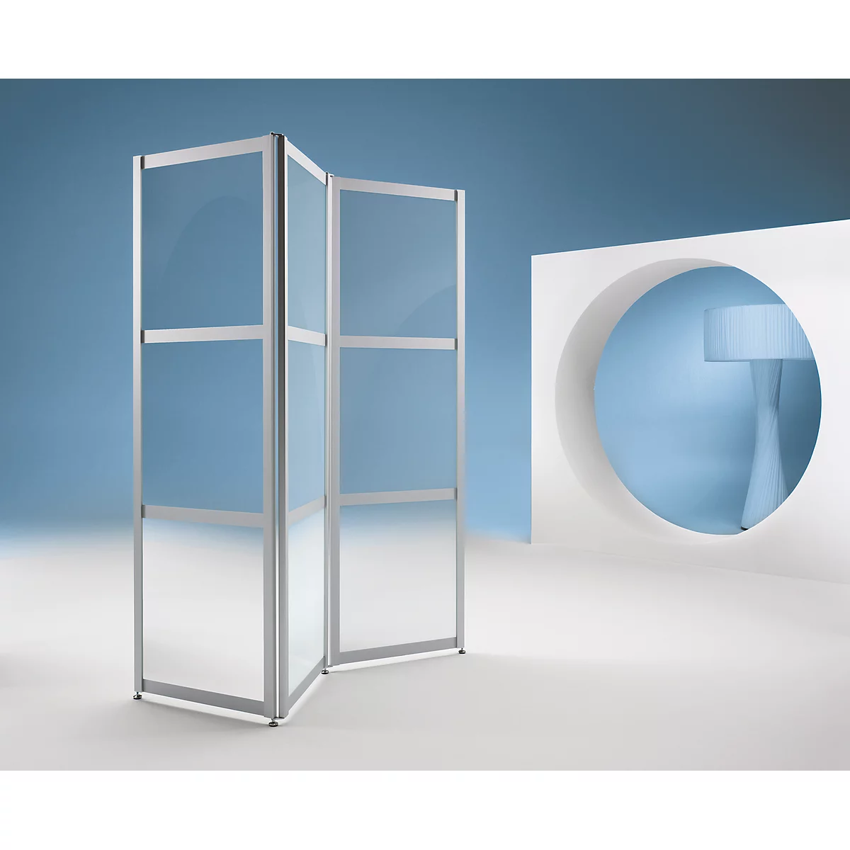 Cloison pliable, verre ESG transparent