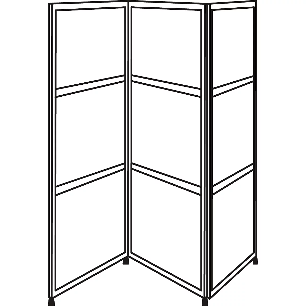 Cloison pliable, verre ESG transparent