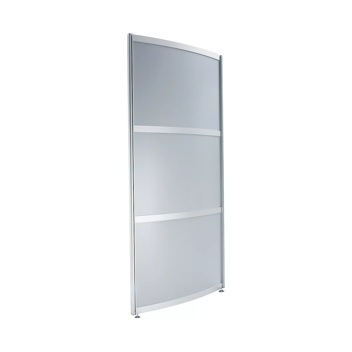 Cloison ronde et haute, coloris argent