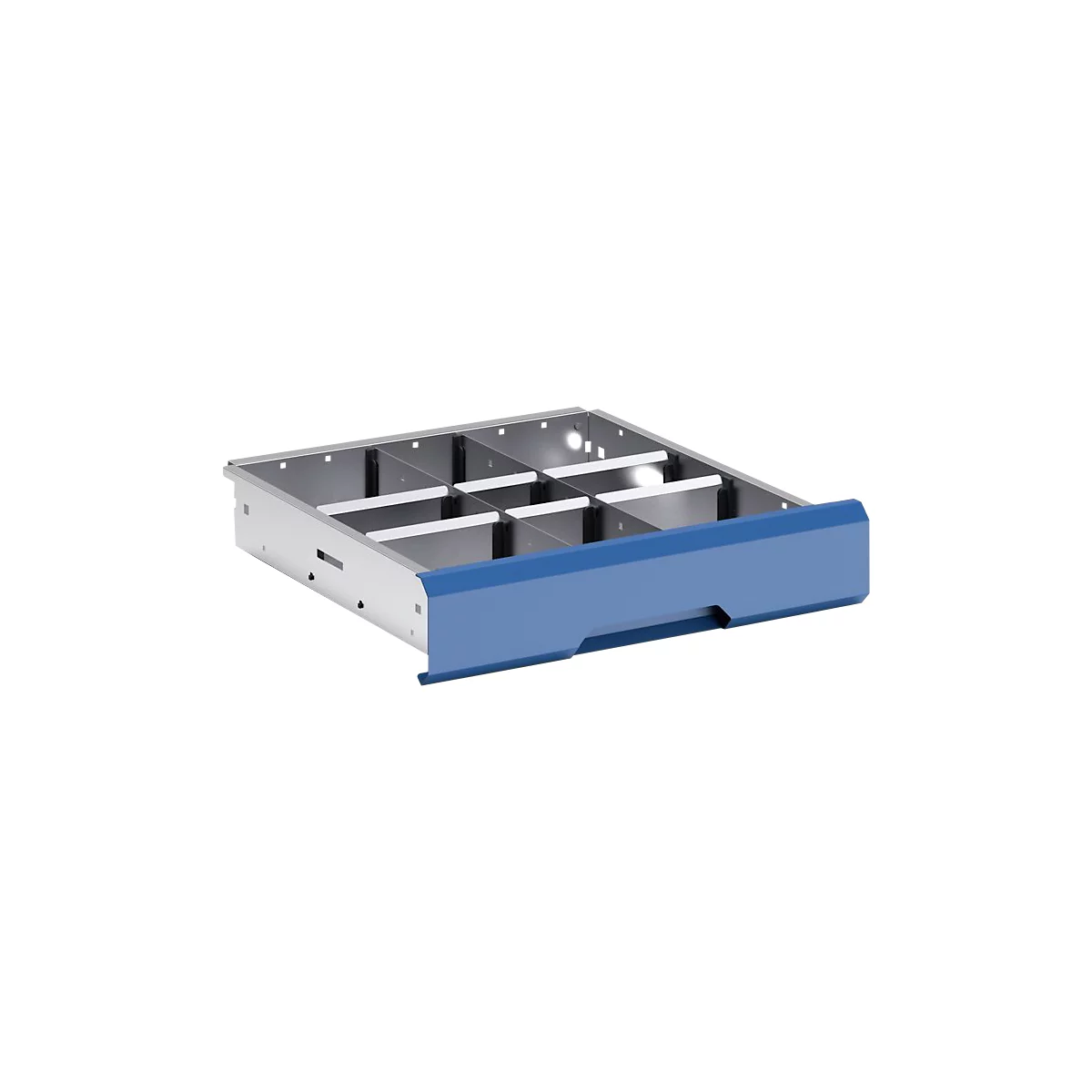 Cloisons bott verso, pour tiroirs, pour hauteur de façade 100/125 mm, L 525 x P 550 x H 77 mm, tôle d'acier