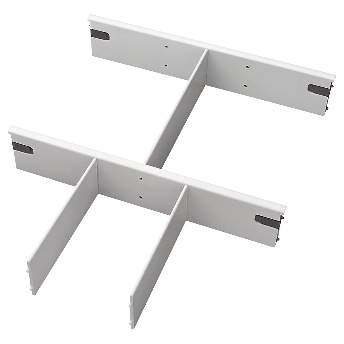 Cloisons de séparation CLUBWORK, trame ajustable, pour caisson mobile, gris clair