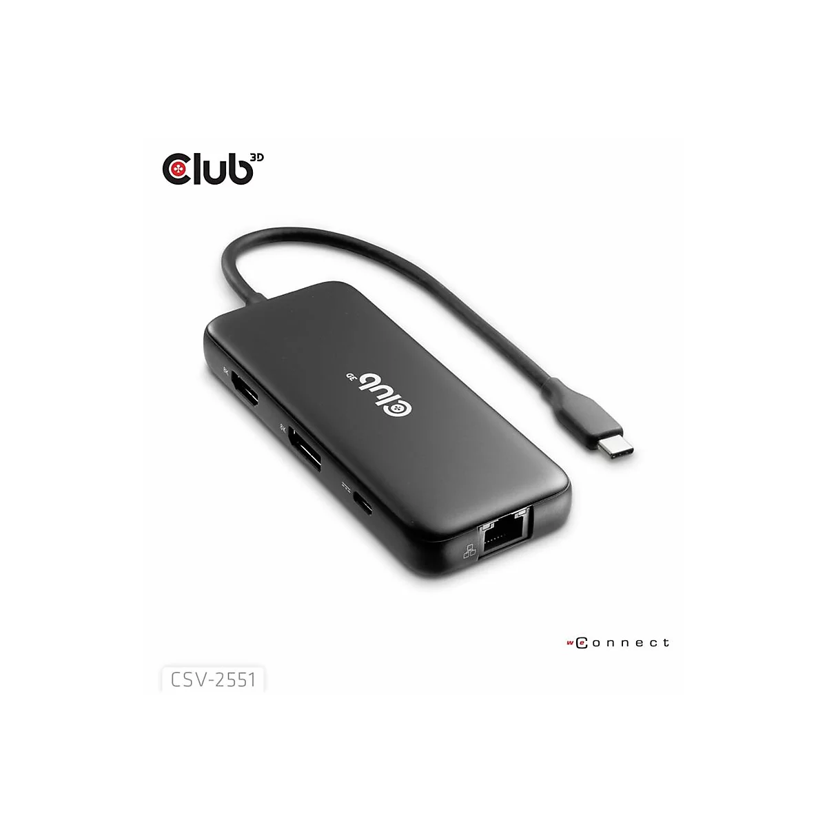 Club 3D 8-in-1 - Dockingstation - für Desktop, Laptop - USB-C - HDMI, DP - 1GbE