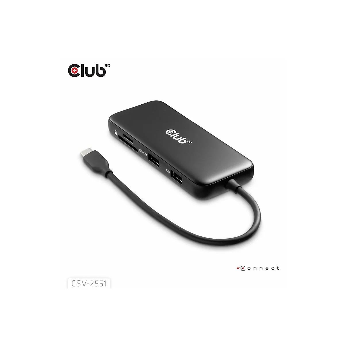 Club 3D 8-in-1 - Dockingstation - für Desktop, Laptop - USB-C - HDMI, DP - 1GbE
