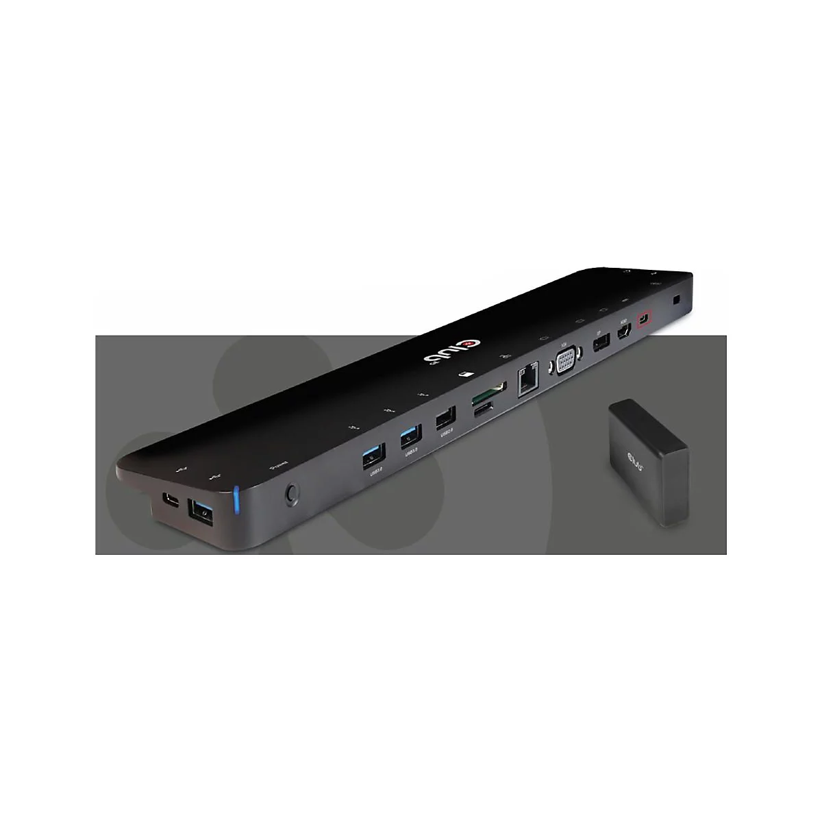Club 3D CSV-1565 - Dockingstation - USB-C - VGA, HDMI, DP - 1GbE - 100 Watt