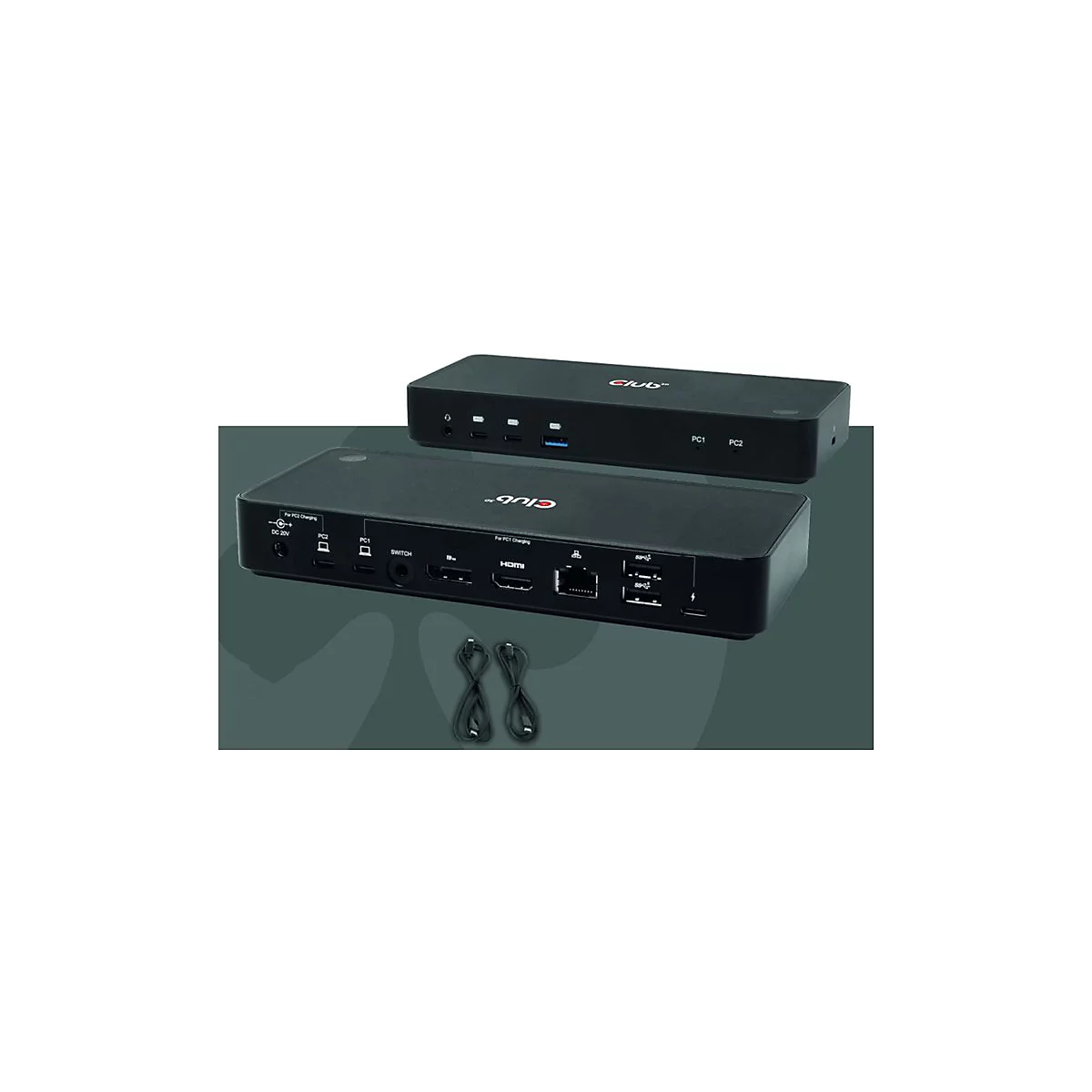 Club 3D CSV-1585 - Dockingstation - USB-C x 2 - DP, HDMI - 1GbE - 120 Watt