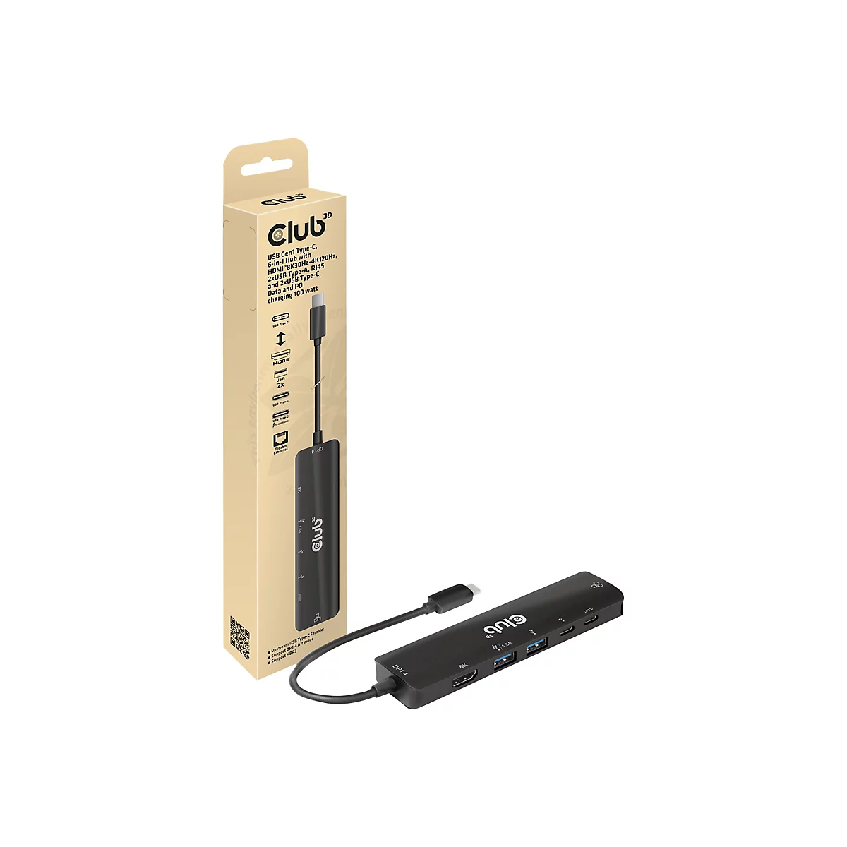 Club 3D - Dockingstation - USB-C 3.1 Gen 1 - HDMI - 1GbE