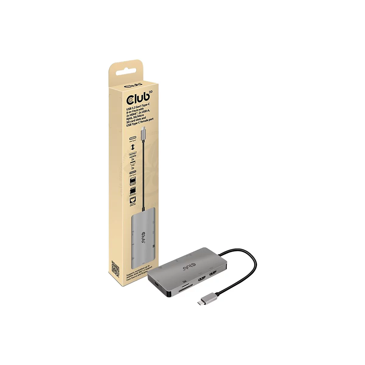 Club 3D - Dockingstation - USB-C 3.2 Gen 1 / Thunderbolt 3 - HDMI - 1GbE