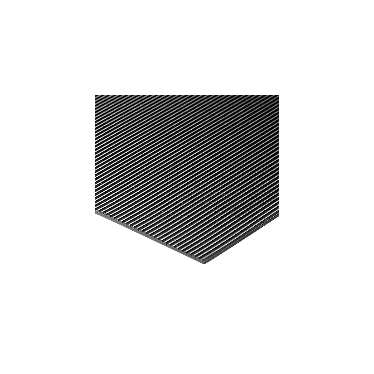 Black, ribbed material, photographed diagonally from above.