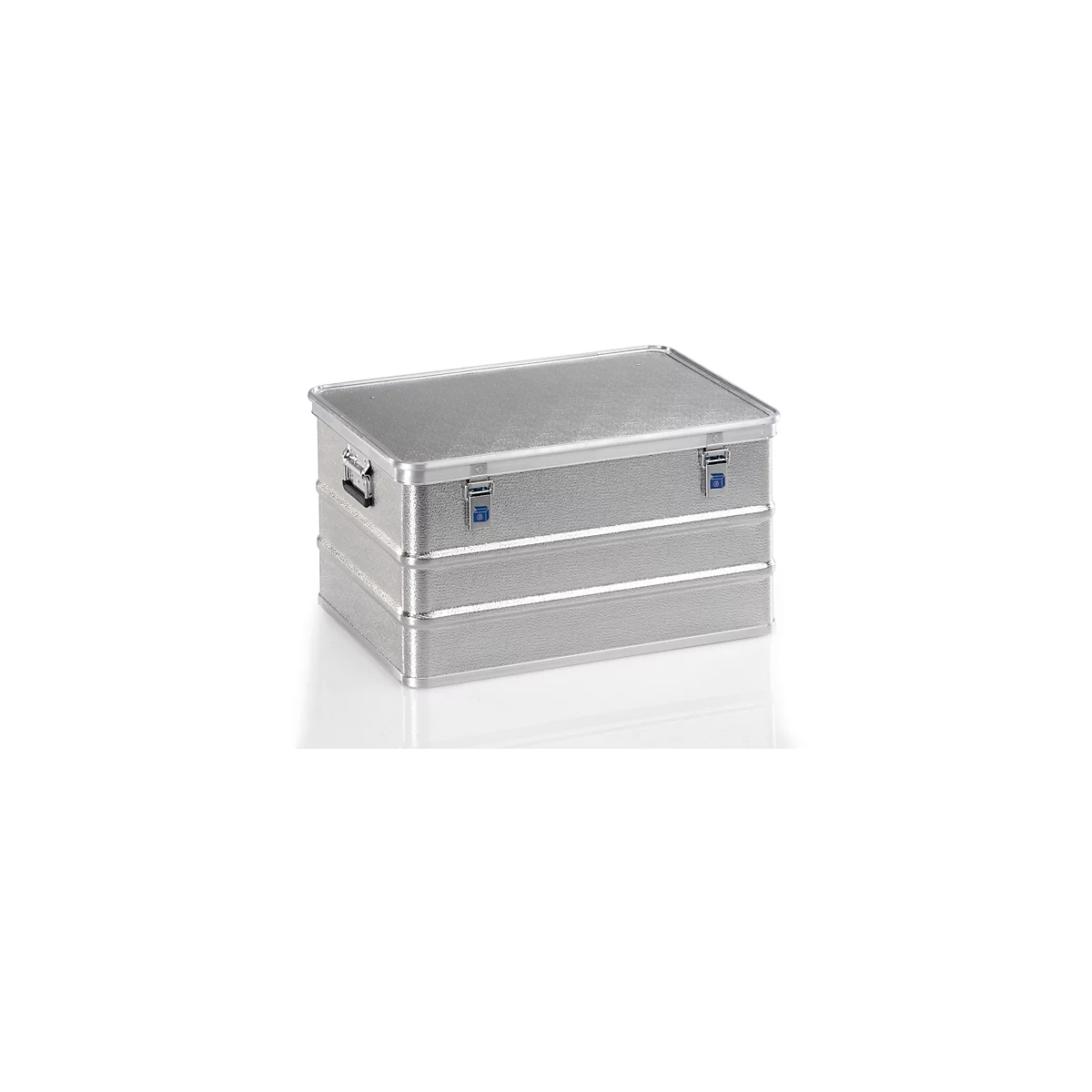 Coffre de transport en aluminium, L 721 x l. 521 x H 380 mm, 115 litres, capacité de charge 50 kg, poids 7 kg