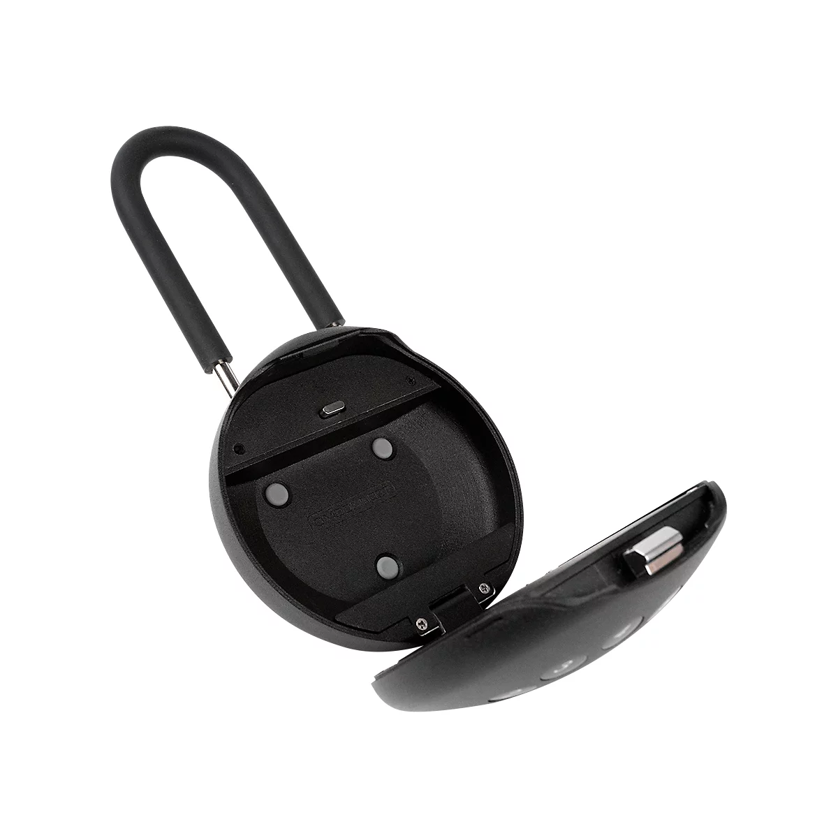 Coffre-fort à clés Phoenix Palm KS0213ES, serrure à clé motorisée, contrôle par app, Bluetooth, étanche/résistant à la poussière IP65, avec anse de serrure, noir