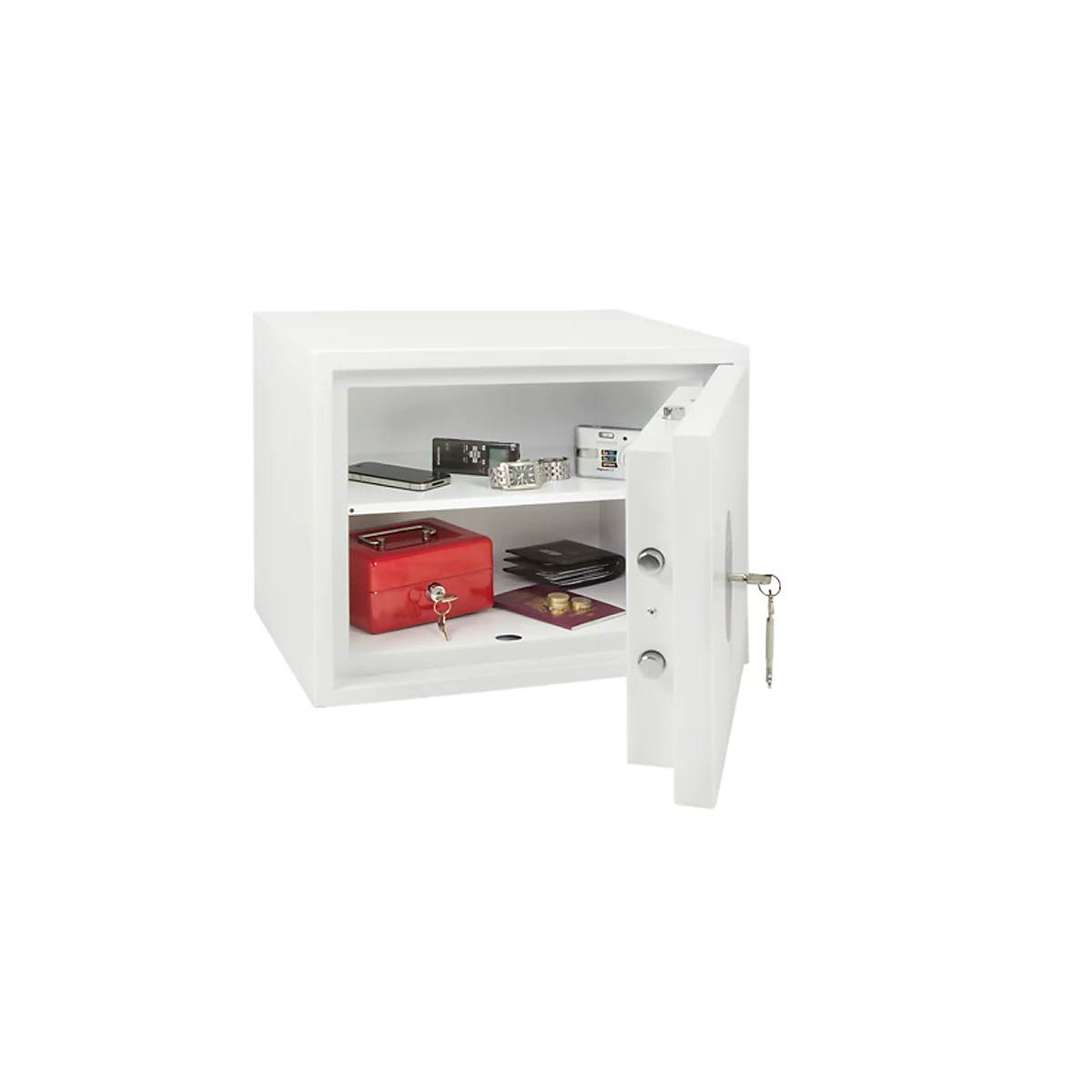 Coffre-fort de sécurité Fortress, série SS1182, H 350 x l. 450 x P 350 mm, serrure à double paneton