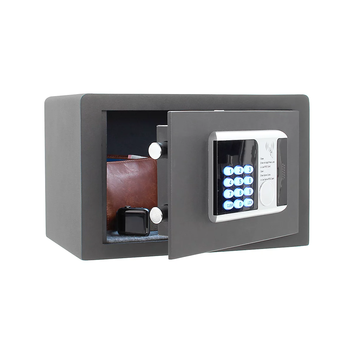 Coffre-fort électronique avec serrure RFID Rottner, L 350 x P 250 x H 250 mm