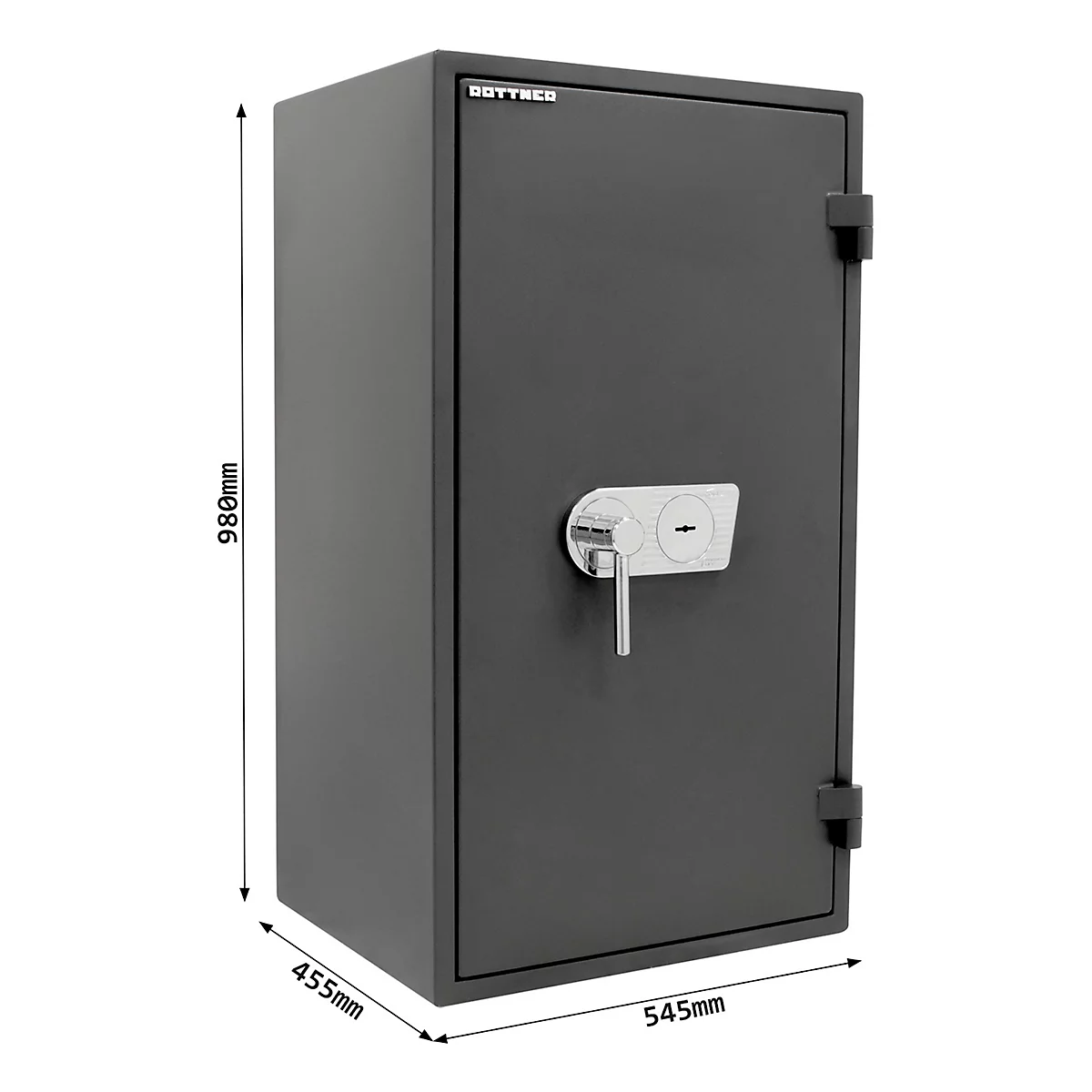 Coffre-fort ignifuge Rottner EN1 FireProfi 100 Premium serrure à double panneton anthracite
