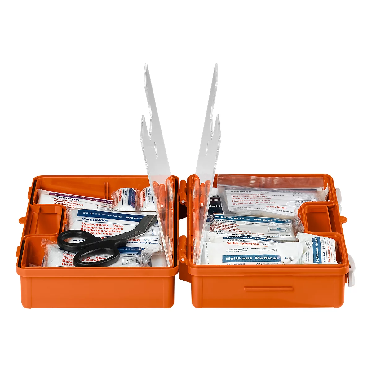 Coffret de premiers secours avec contenu conforme à la norme 13157