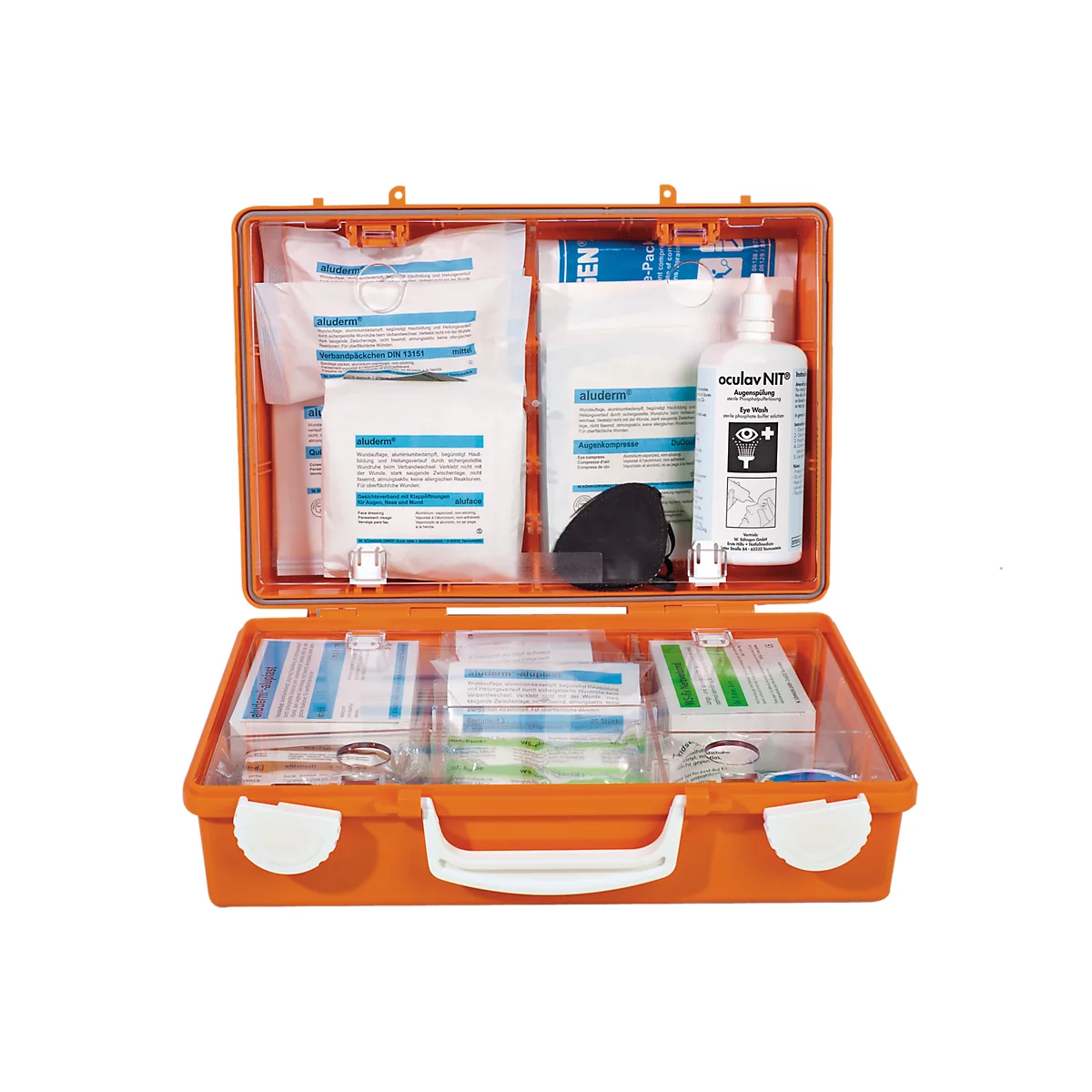 Coffret de premiers secours Chimie & Physique Soehngen, plastique ABS, pour brûlures/brûlures chimiques