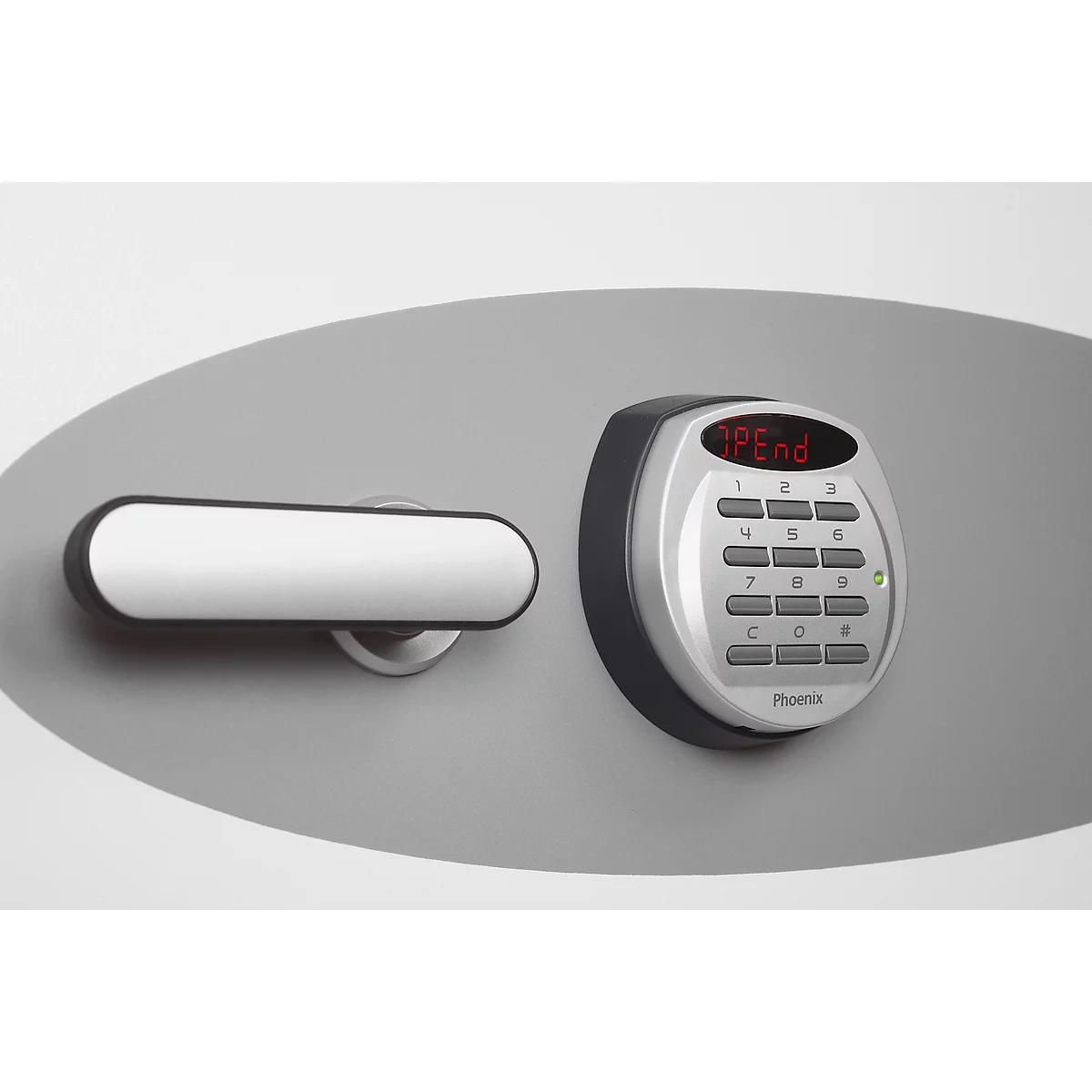 Coffret de protection incendie FS 0441, serrure électronique, L 500 x P 500 x H 640 mm, acier, blanc signalisation RAL 9003