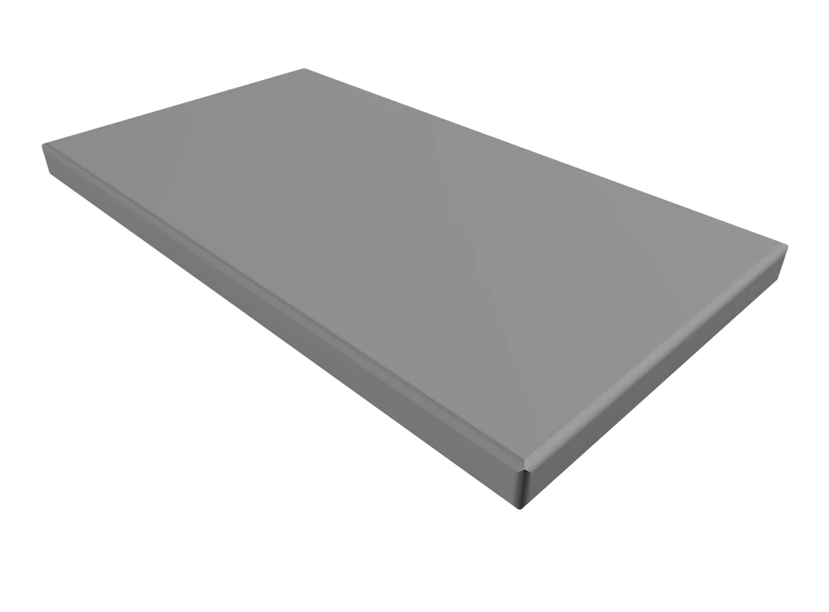 Cojín de asiento QUANDOS BOX, An 800 x P 440 x Al 50 mm, gris