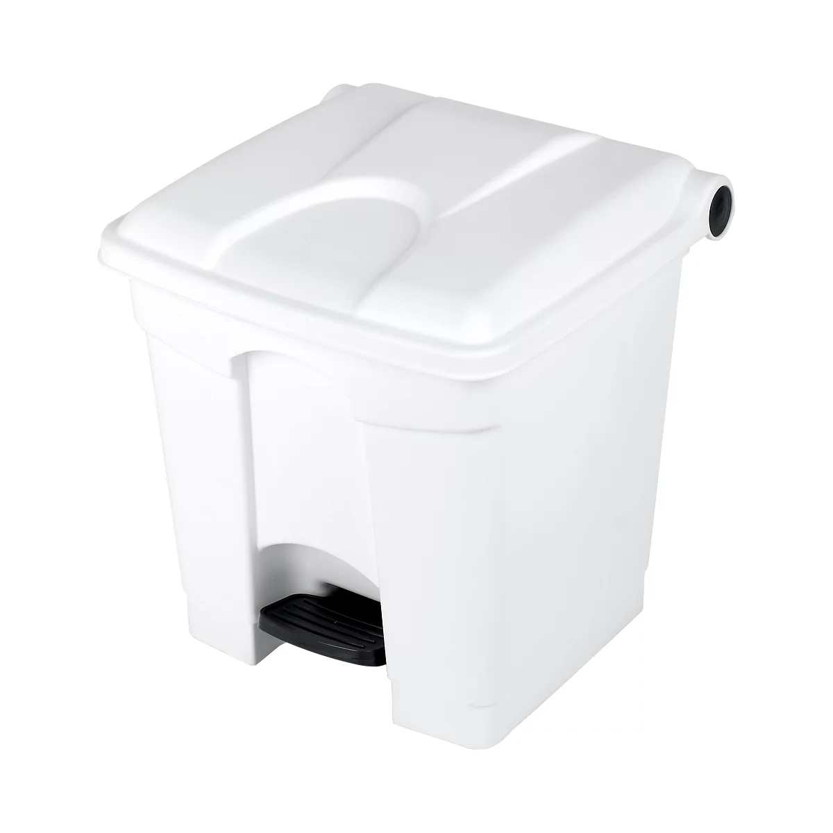 Colector de residuos con pedal de polietileno 30 l, blanco