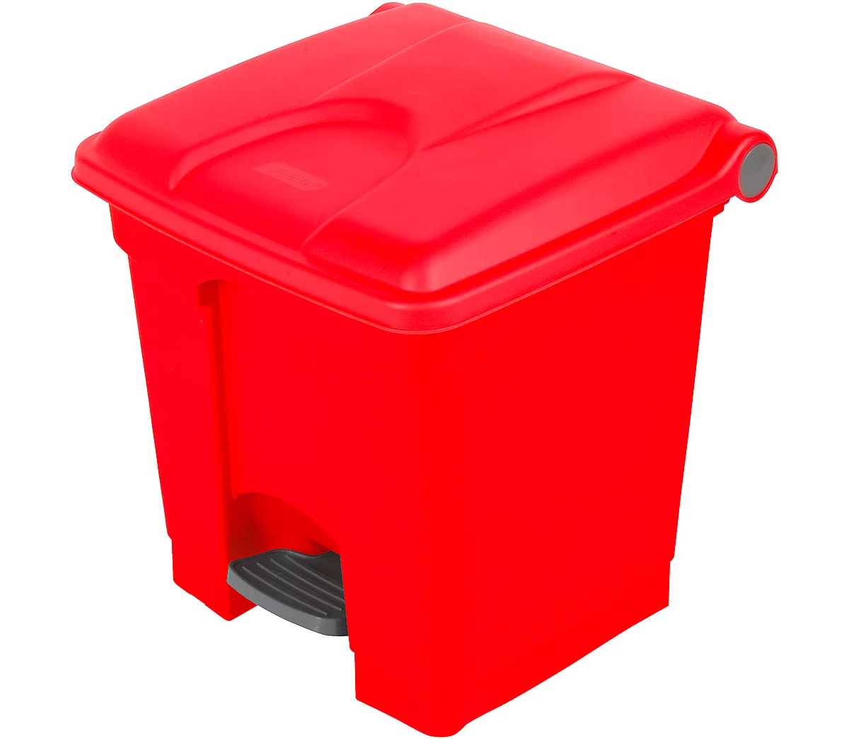 Colector de residuos con pedal de polietileno 30 l, rojo