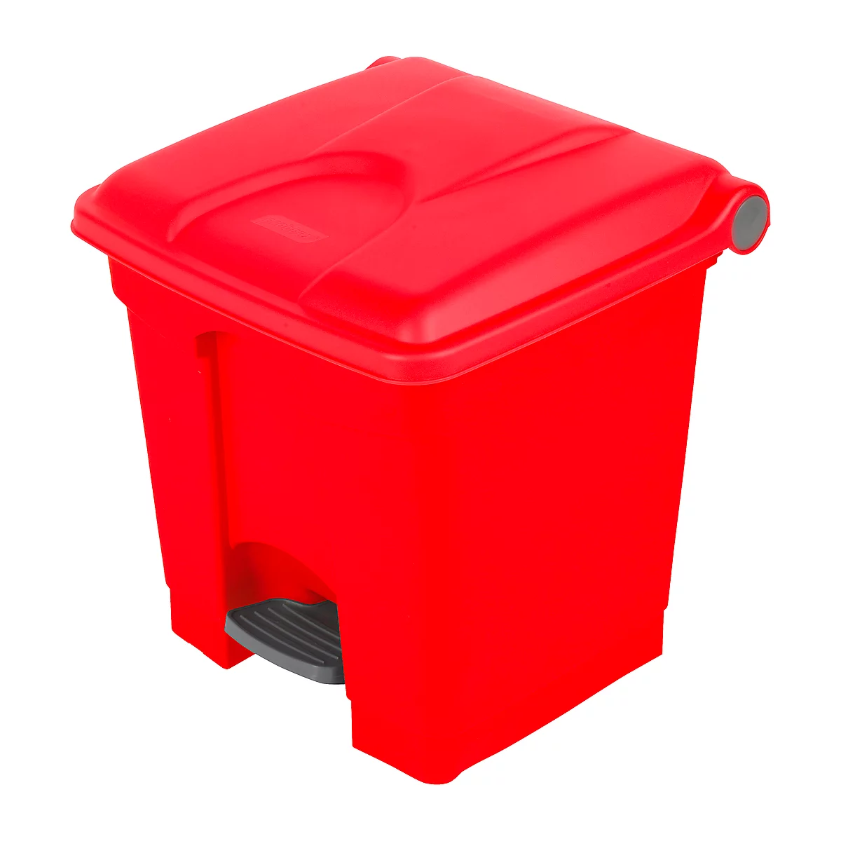 Colector de residuos con pedal de polietileno 30 l, rojo