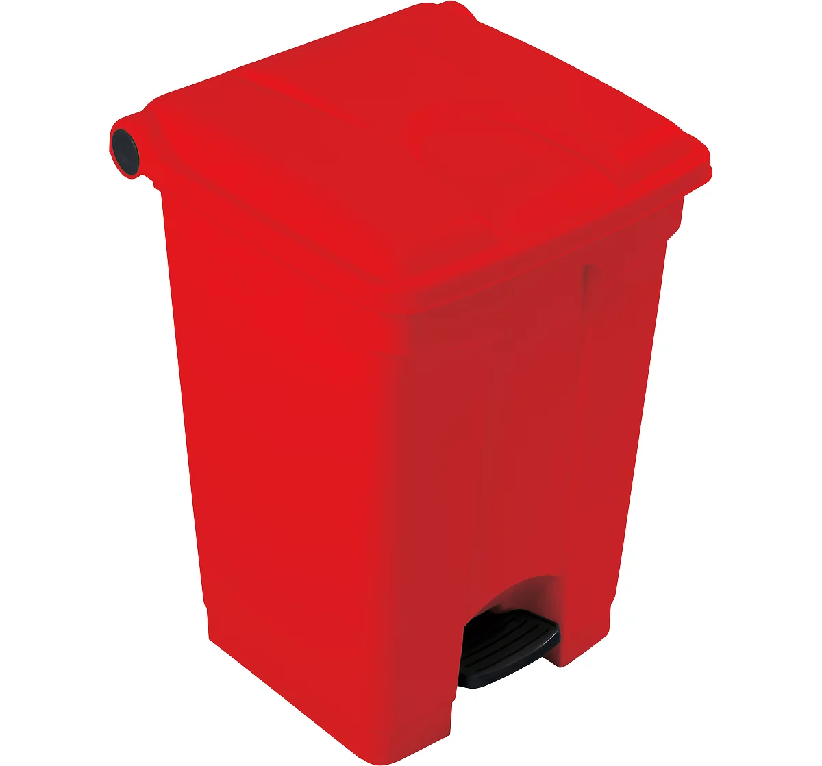Colector de residuos con pedal de polietileno 45 l, rojo
