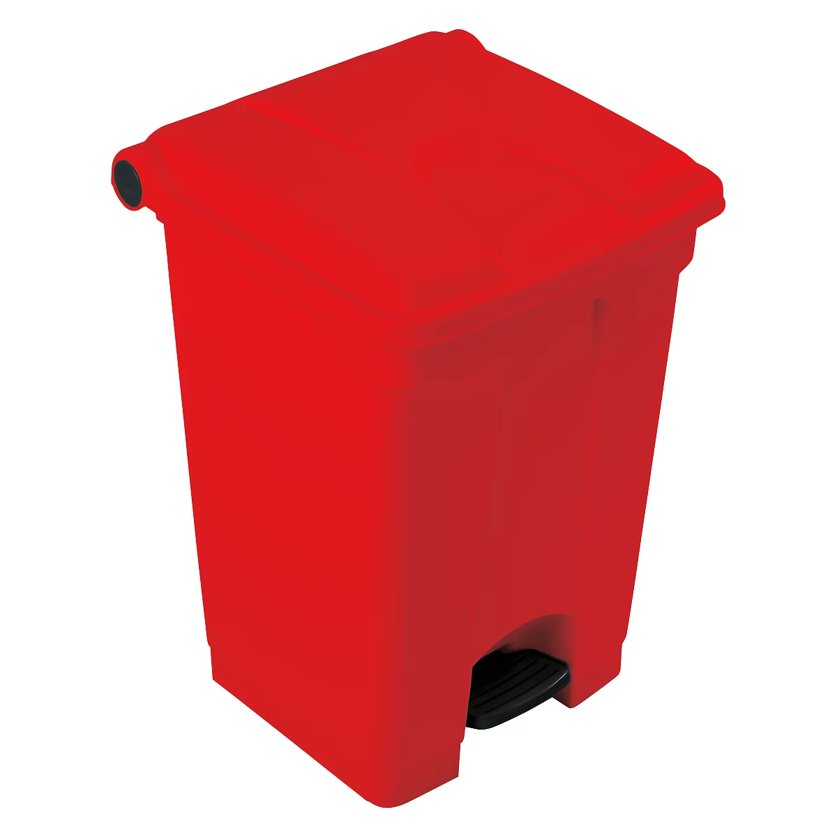 Colector de residuos con pedal de polietileno 45 l, rojo