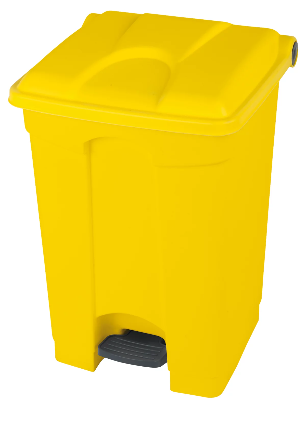 Colector de residuos con pedal de polietileno 70 l, amarillo