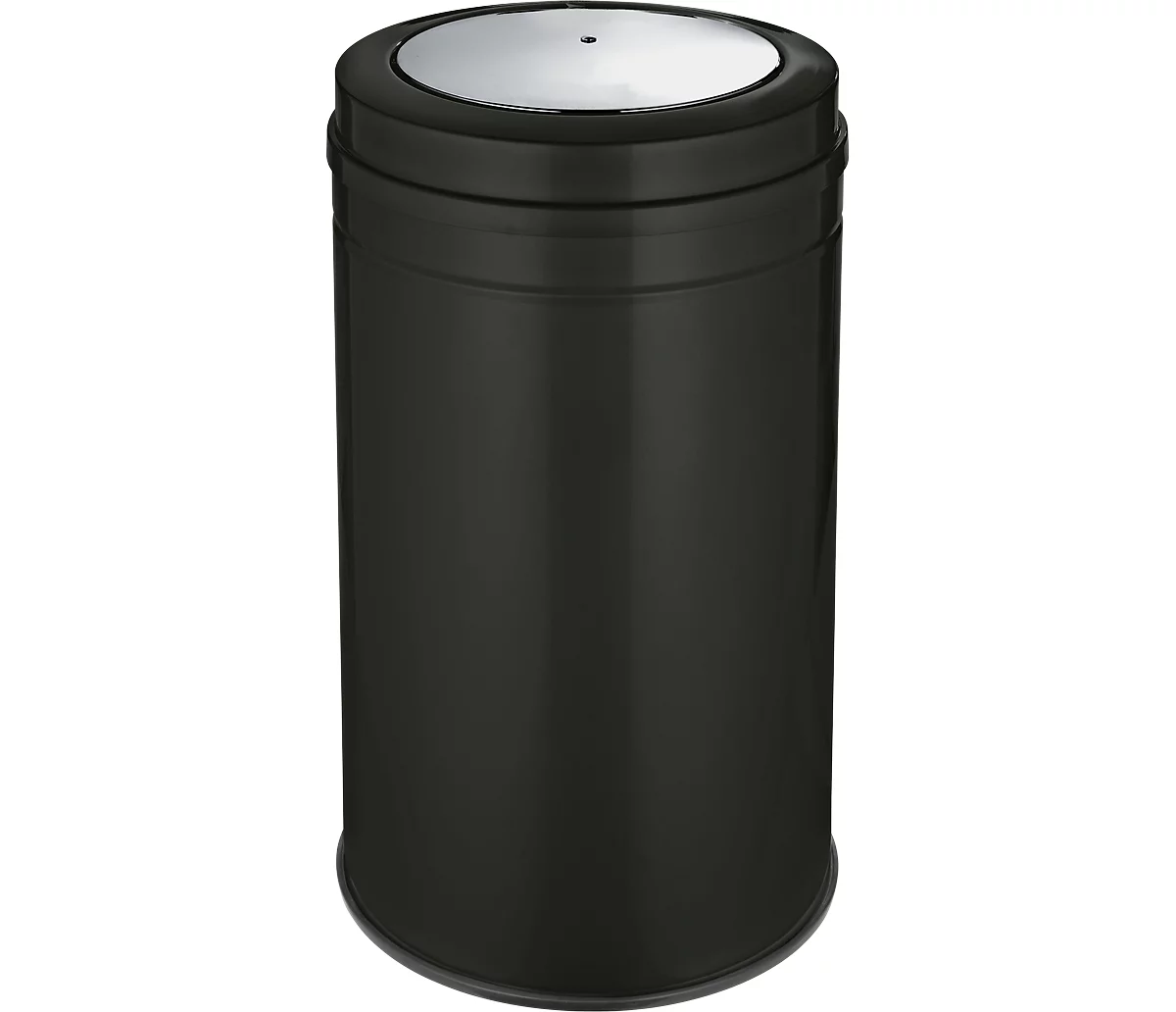 Colector de residuos con tapa basculante, negro