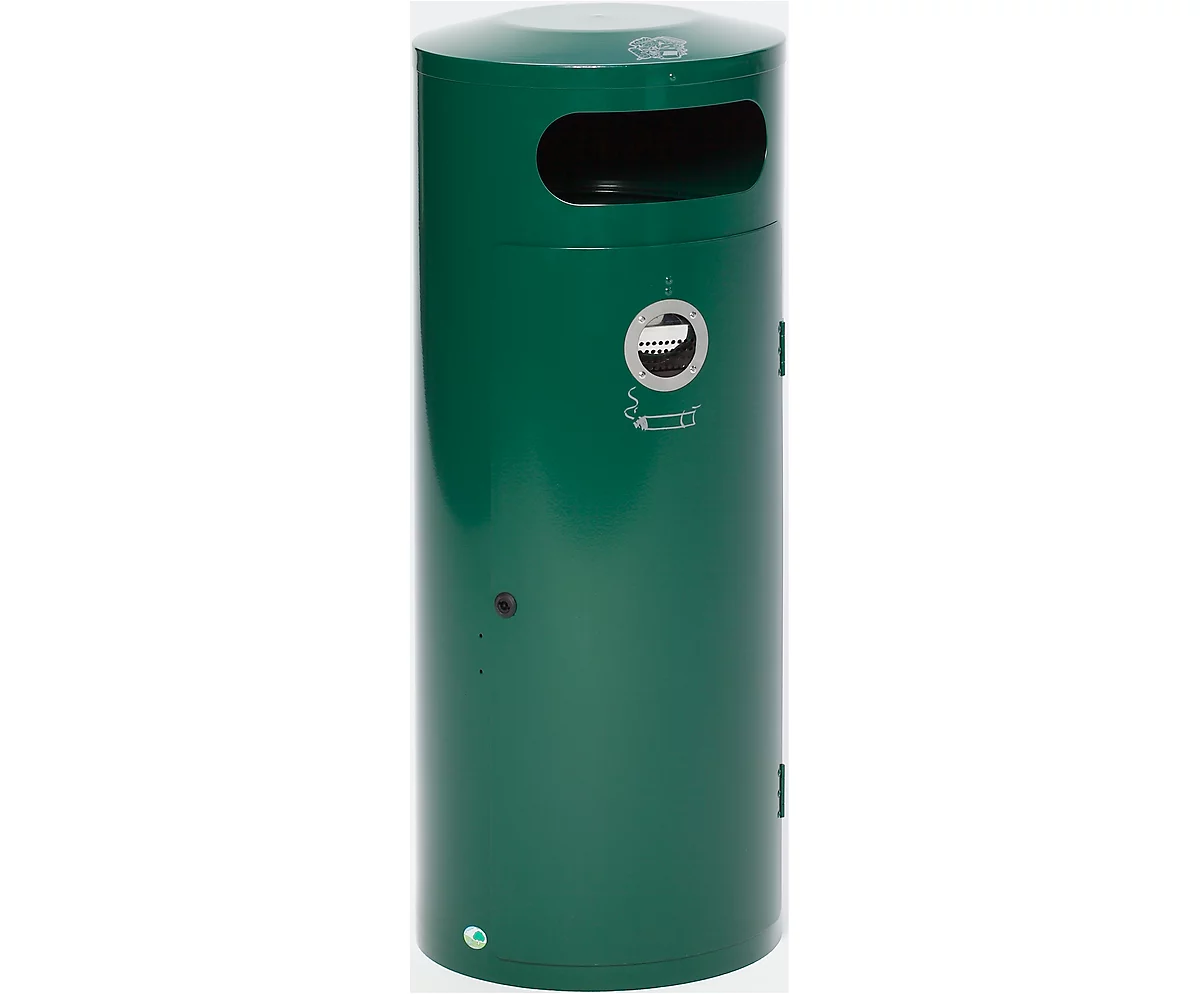 Colector de residuos KS 70, con cenicero interior, verde musgo