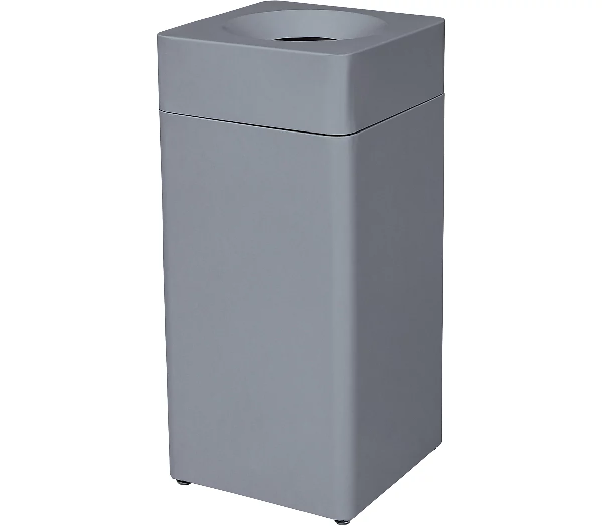 Colector de residuos Orgavente, acero, volumen 40 l, rectangular, An 350 x P 350 x Al 790 mm, cubo autoextinguible, plata