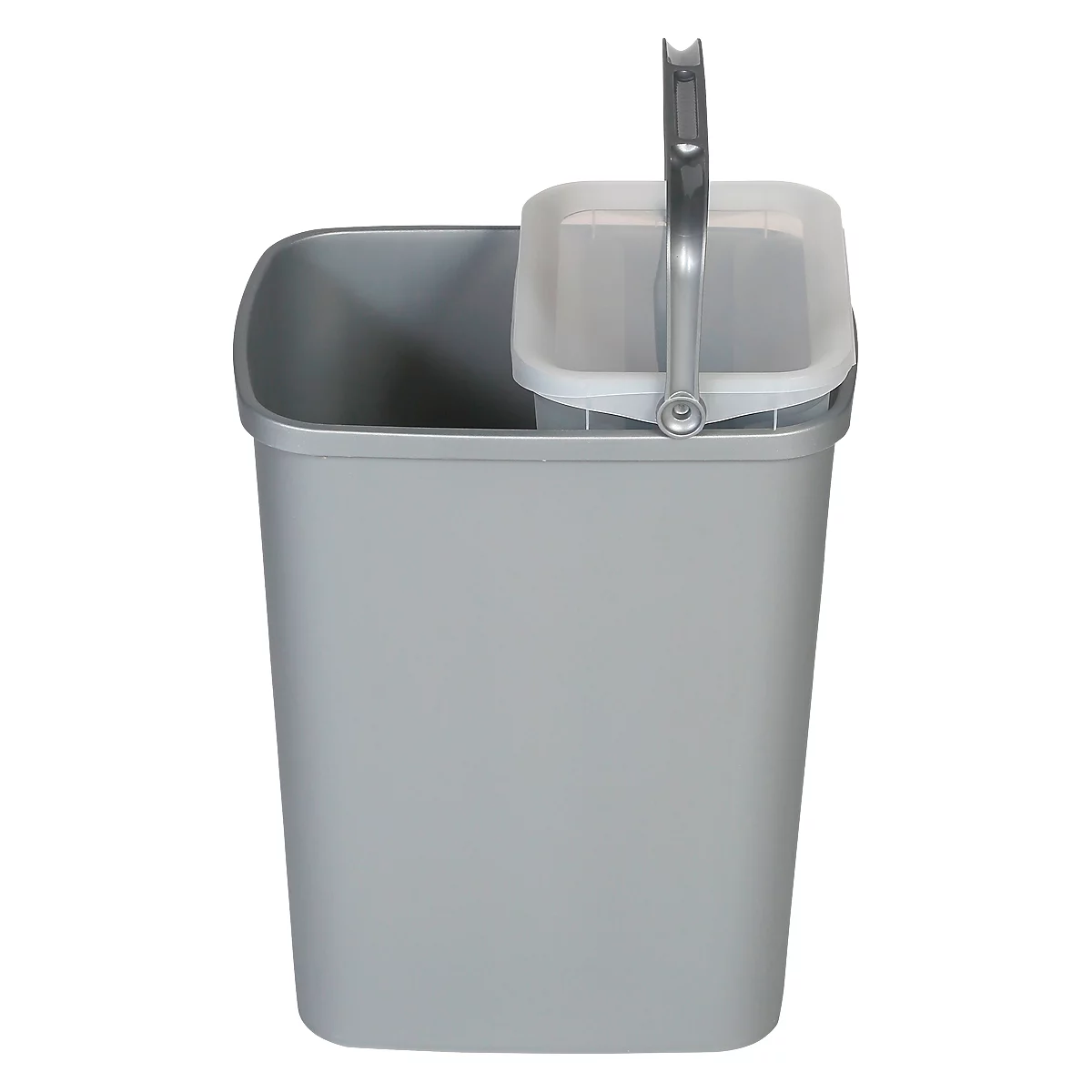 Colector de residuos Probbax, volumen 25 l, rectangular, polipropileno, gris