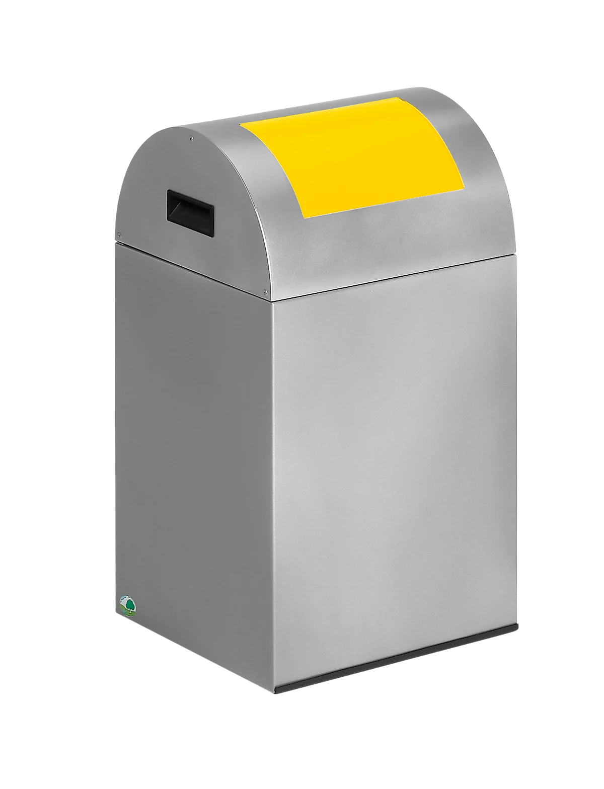 Colector de residuos reciclables autoextinguible 40R, plata/amarillo