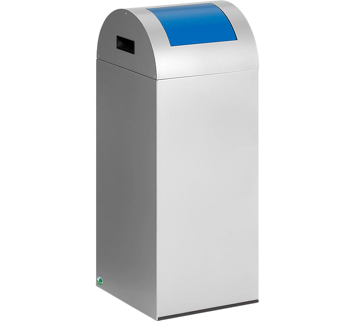 Colector de residuos reciclables autoextinguible 55R, plata/azul