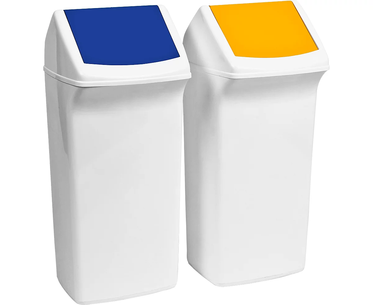 Colector de residuos reciclables Flip, 40 litros, con tapa