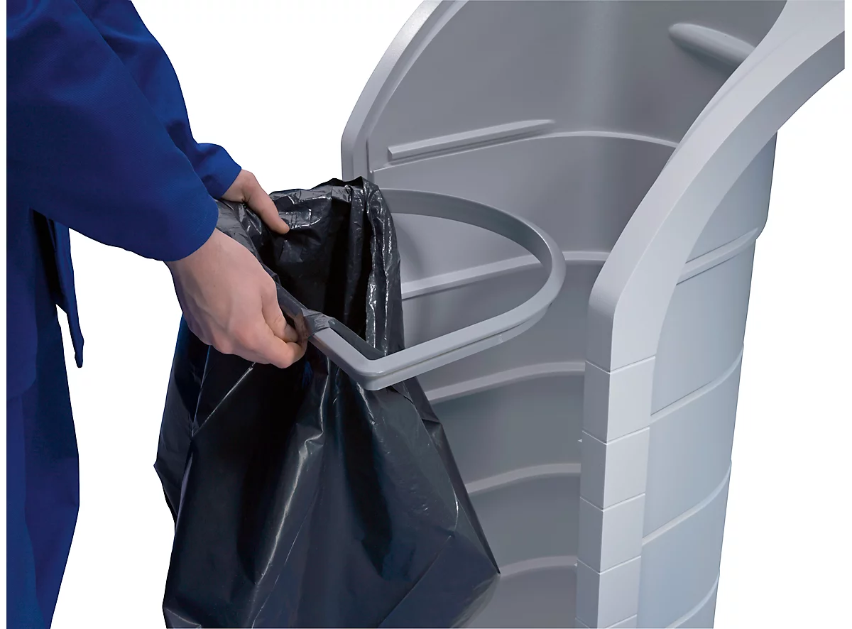 Colector de residuos reciclables Hailo ProfiLine WSB Design Plus XXXL, ABS, gris, 120 l, con 3 aplicaciones de colores