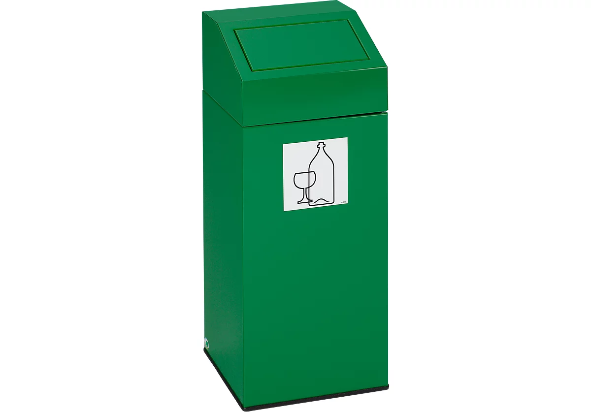Colector de residuos reciclables VAR, capacidad 45 l, verde